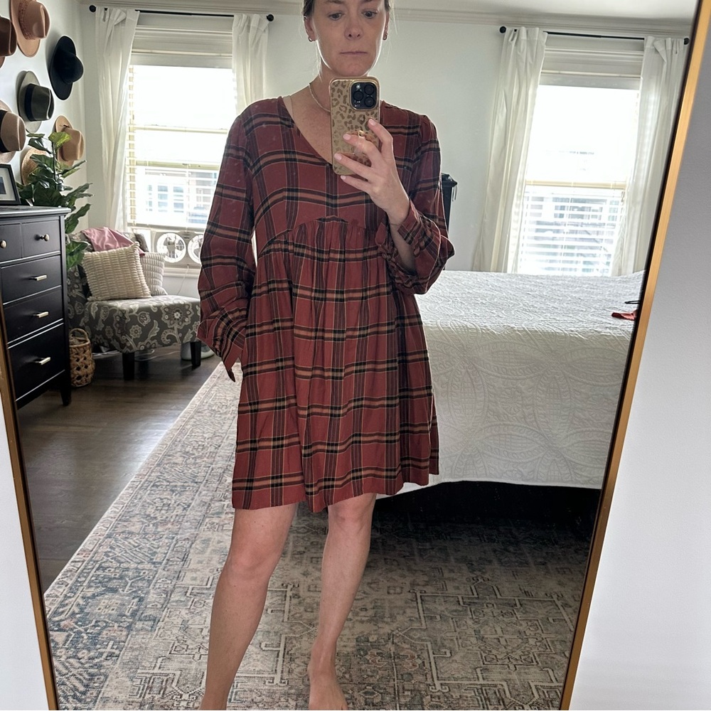 Knox Rose Plaid Flannel Dress